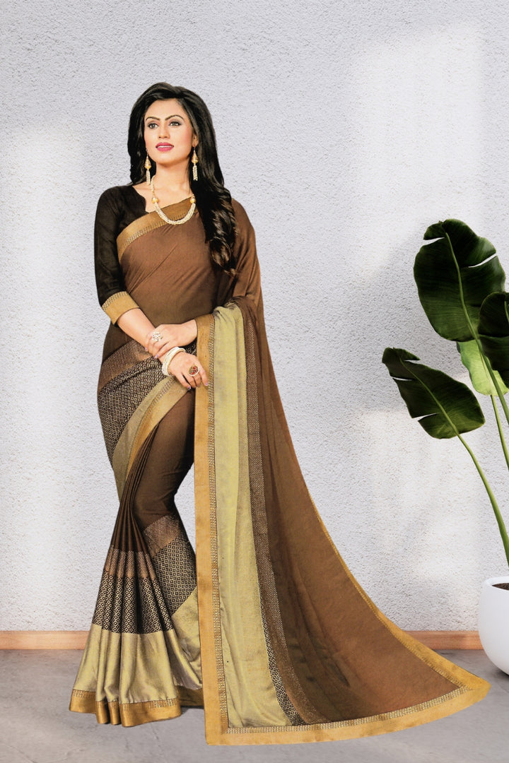 HERITAGE GEORGETTE SAREE FOR WOMEN, BEAUTIFUL DESIGNED COLORS, WITH BLOUSE, 8 BEAUTIFUL COLORS