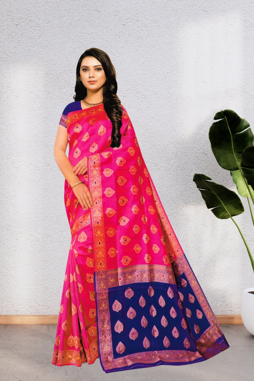 BEAUTIFUL PREMIUM VDX SUNSILK SAREE FOR WOMEN, BEAUTIFUL DESIGN, WITH BLOUSE, 8 BEAUTIFUL COLORS