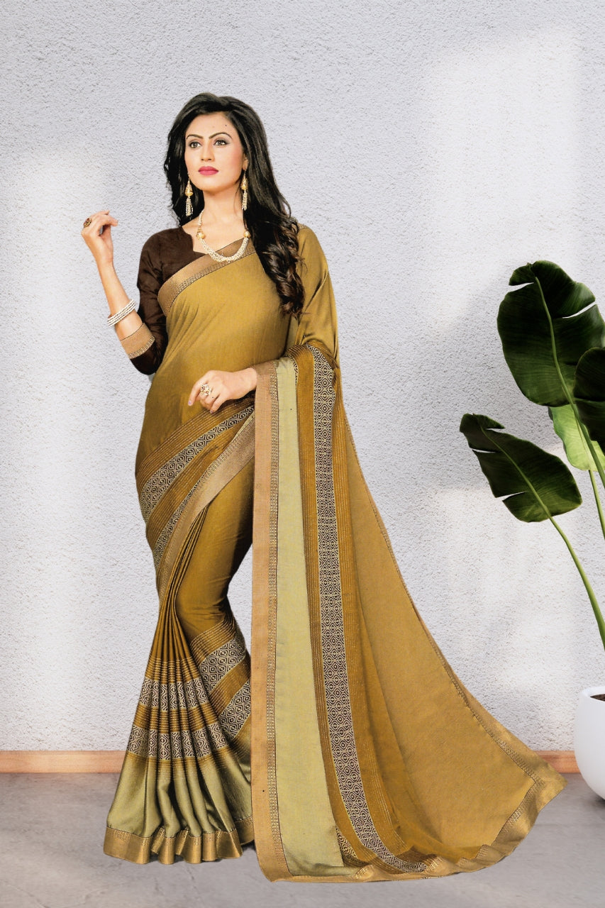 HERITAGE GEORGETTE SAREE FOR WOMEN, BEAUTIFUL DESIGNED COLORS, WITH BLOUSE, 8 BEAUTIFUL COLORS