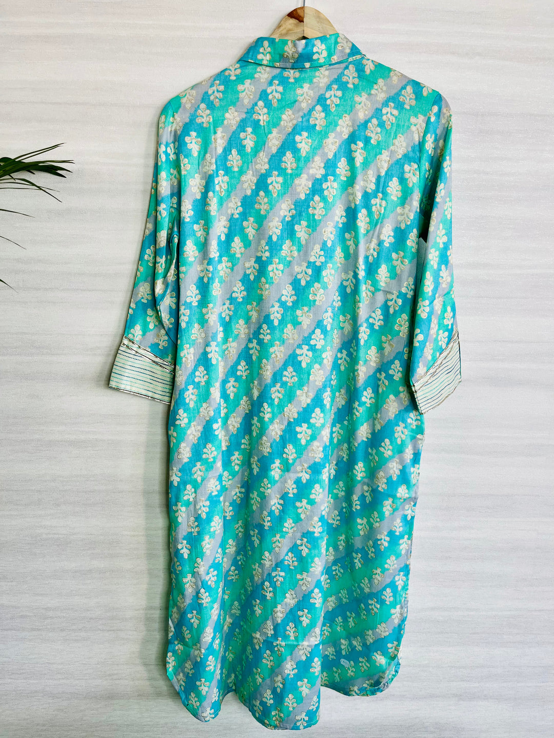 PREMIUM SEA GREEN, SUPER SOFT, COTTON CO-ORDS SET WITH PRINTED DESIGN TOP AND BOTTOM